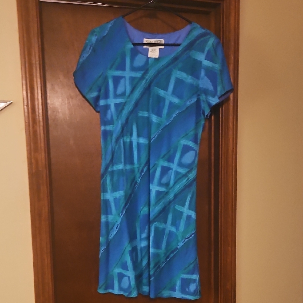 Jessica Howard Teal and Blue Mini Dress